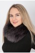 Navy blue fox fur neck warmer